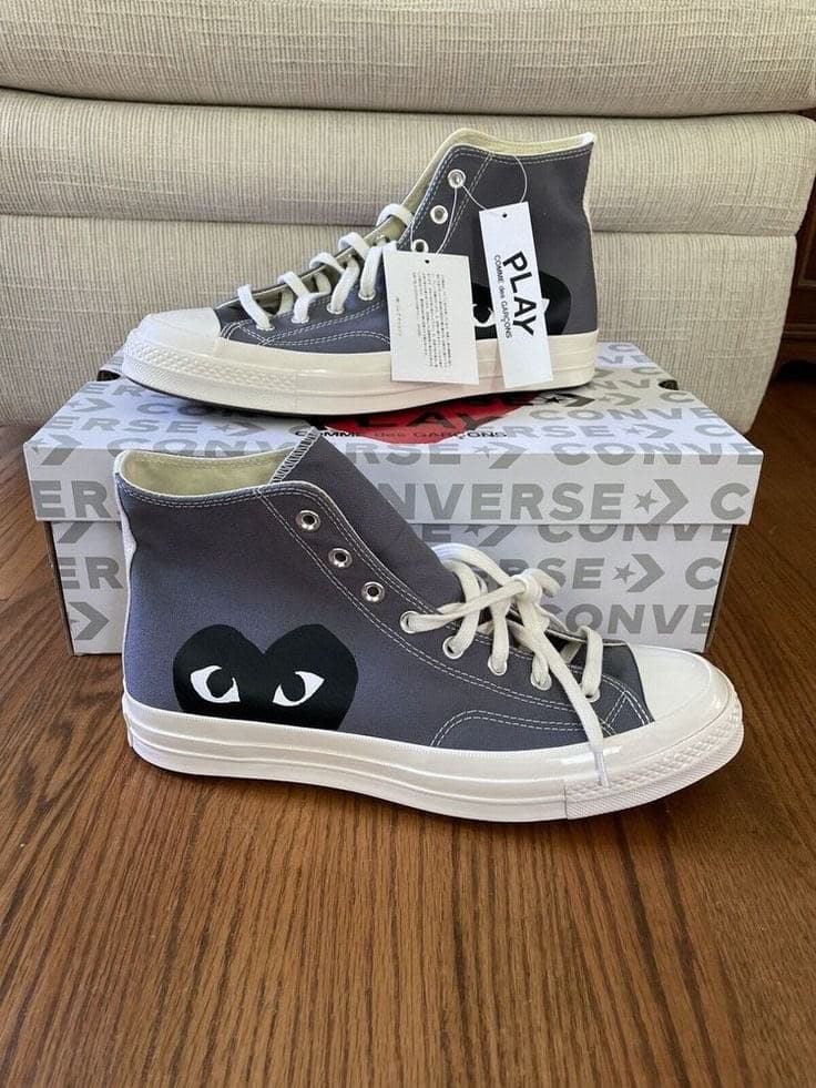Chuck 70 CDG Play, Gris acier